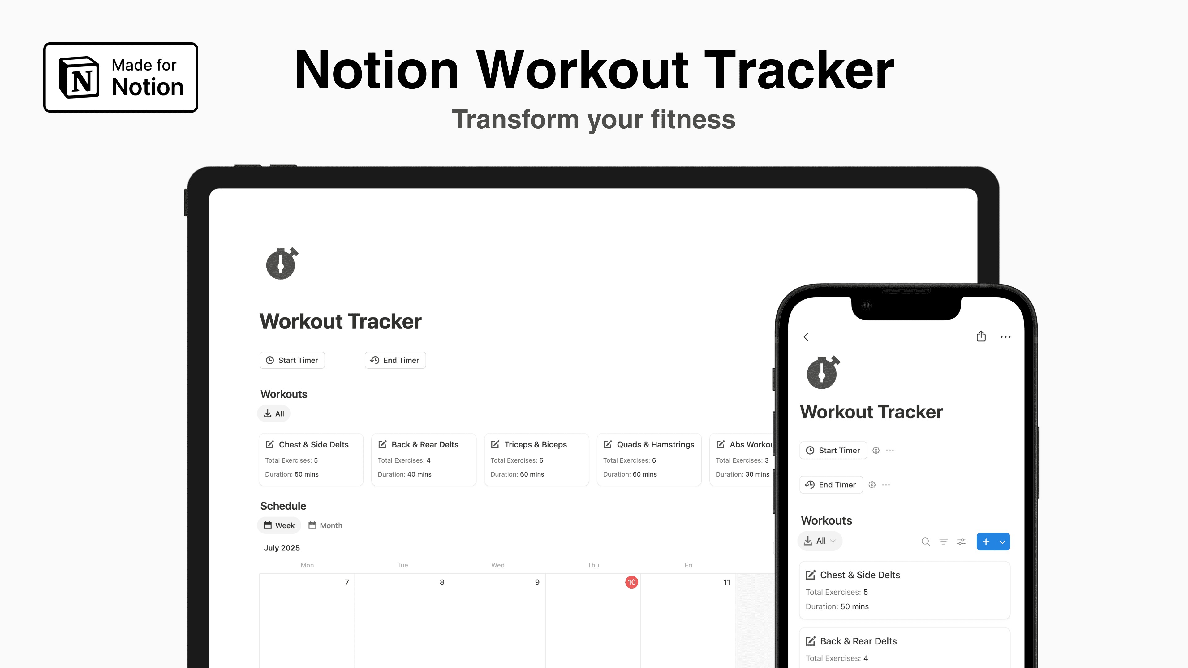 Notion Workout Tracker - image 1