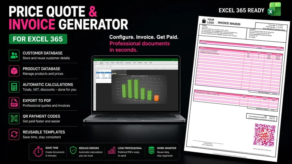 Price Quote & Invoice Generator for Microsoft Excel 365 - image 1
