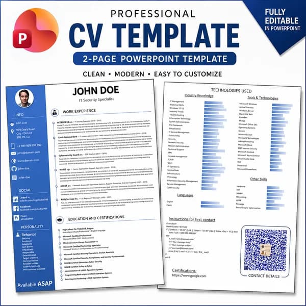 Interactive IT Resume Template