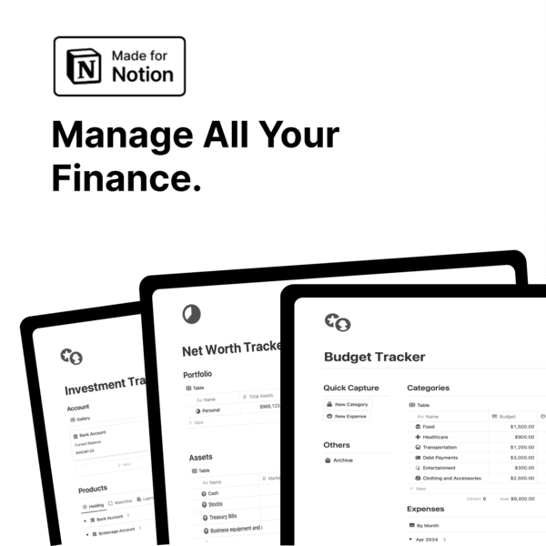 Notion Finance Bundle