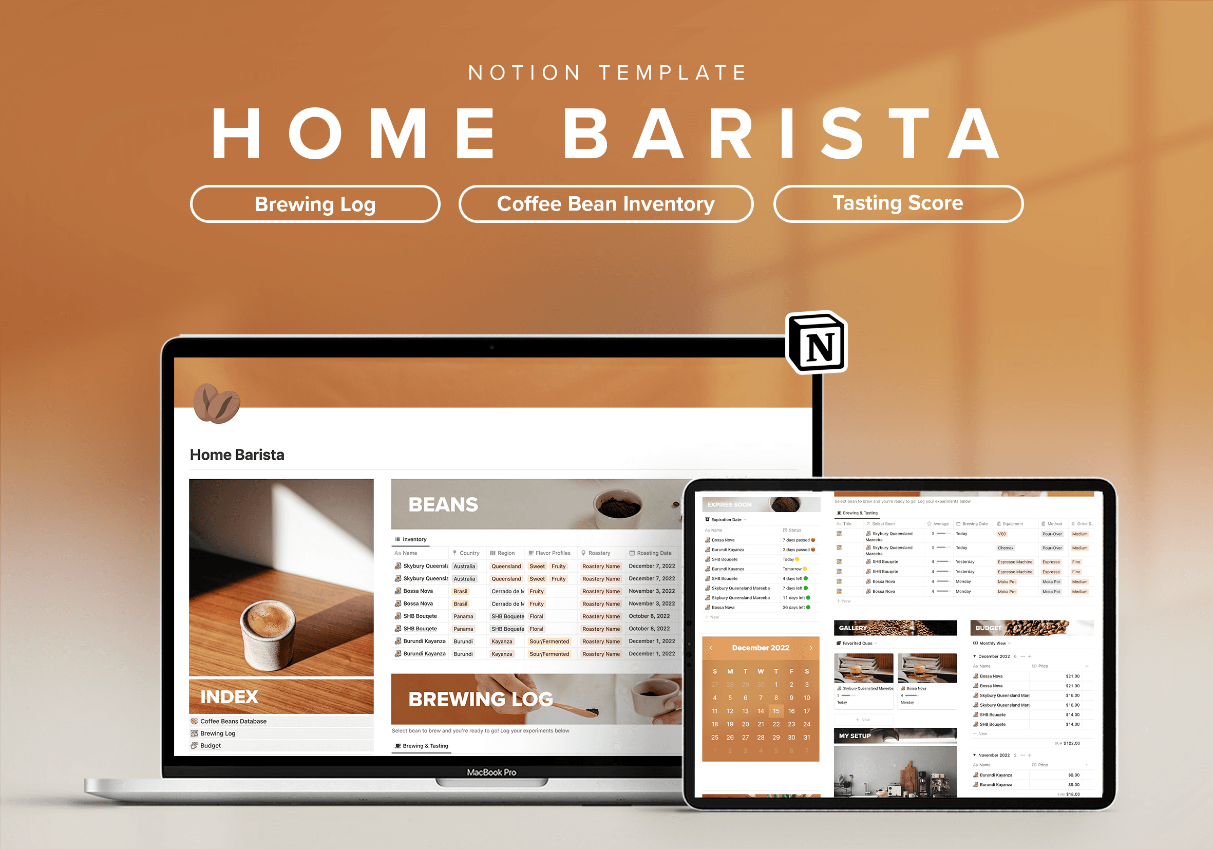 Home Barista Notion Template for Coffee Lovers