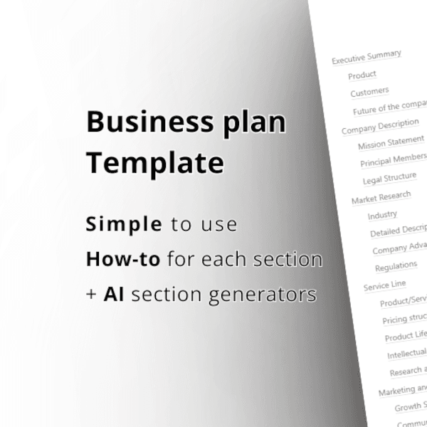 Business Plan Template - A Notion Template
