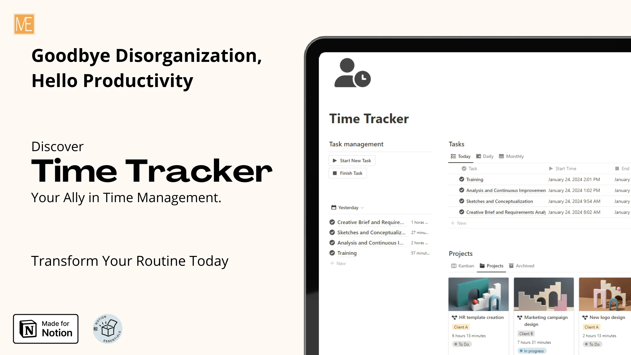 Time Tracker a Notion Template
