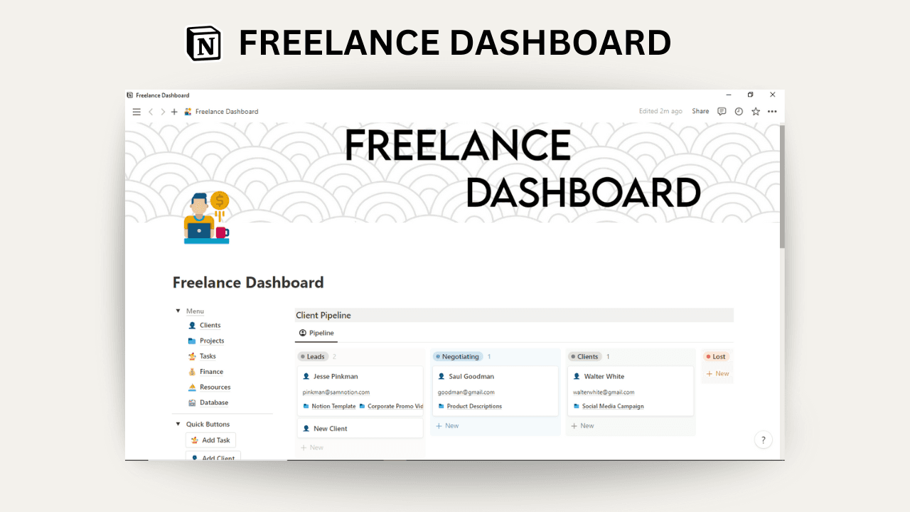 All-in-one Freelance Dashboard - image 2