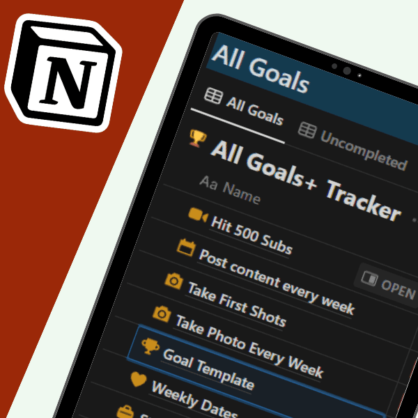 Goals Tracker+ With Notion