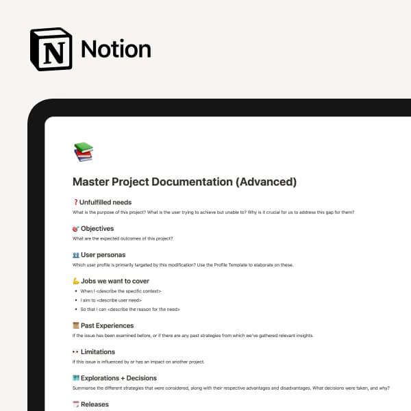 Master Project Documentation (Advanced) Template