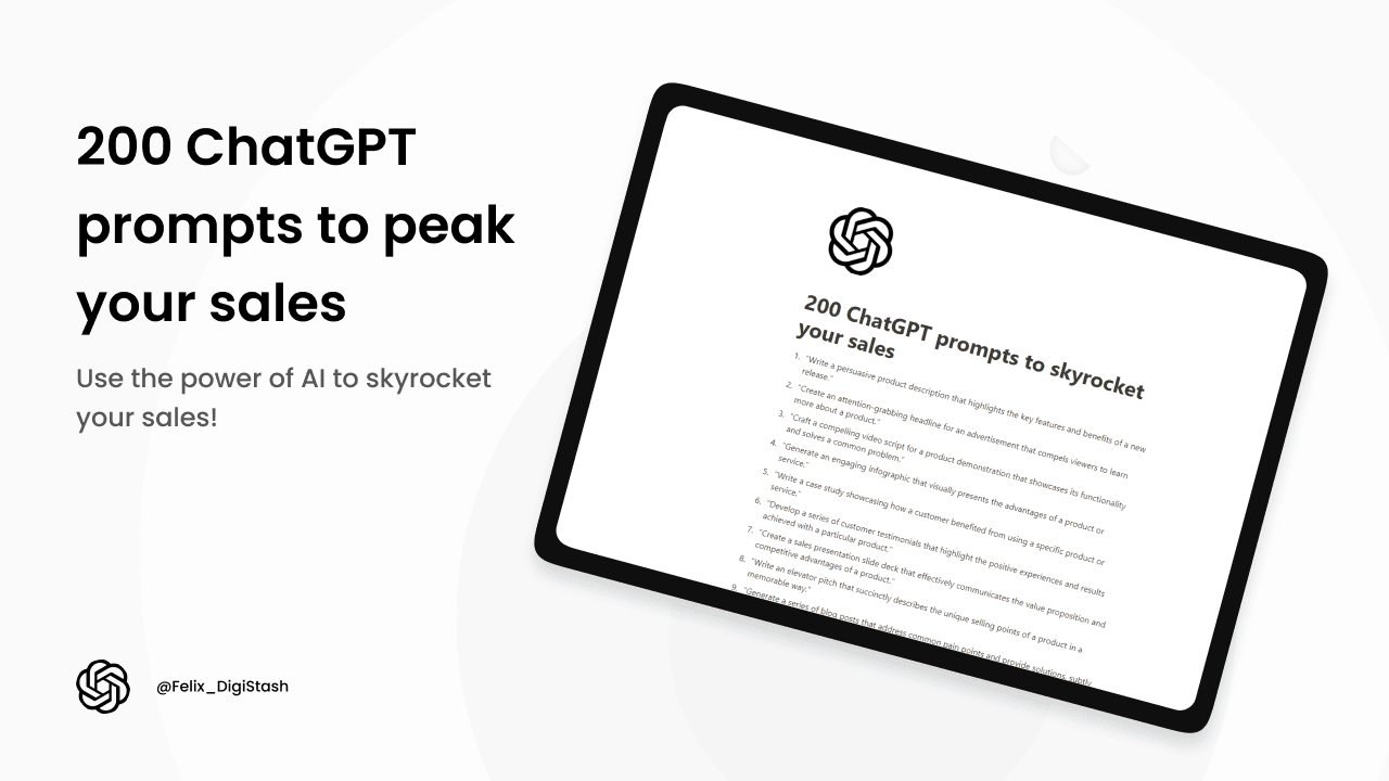 200 ChatGPT 4.0 prompts to peak your sales - image 1