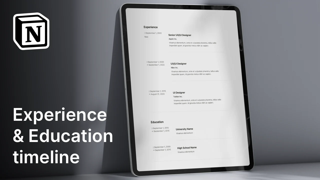 Notion Resume Template for Free - image 2