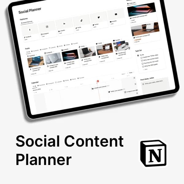 Notion Social Content Planner