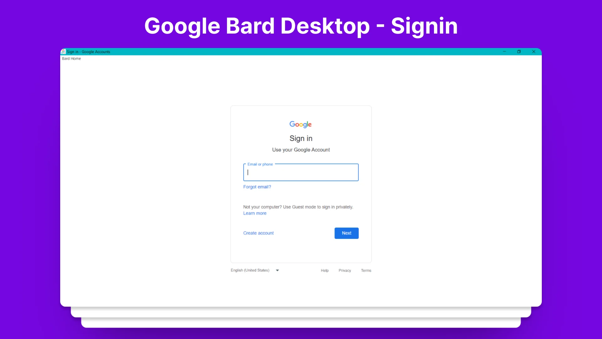 Google Bard Desktop Application - image 2