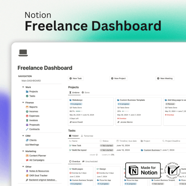 Freelance Dashboard