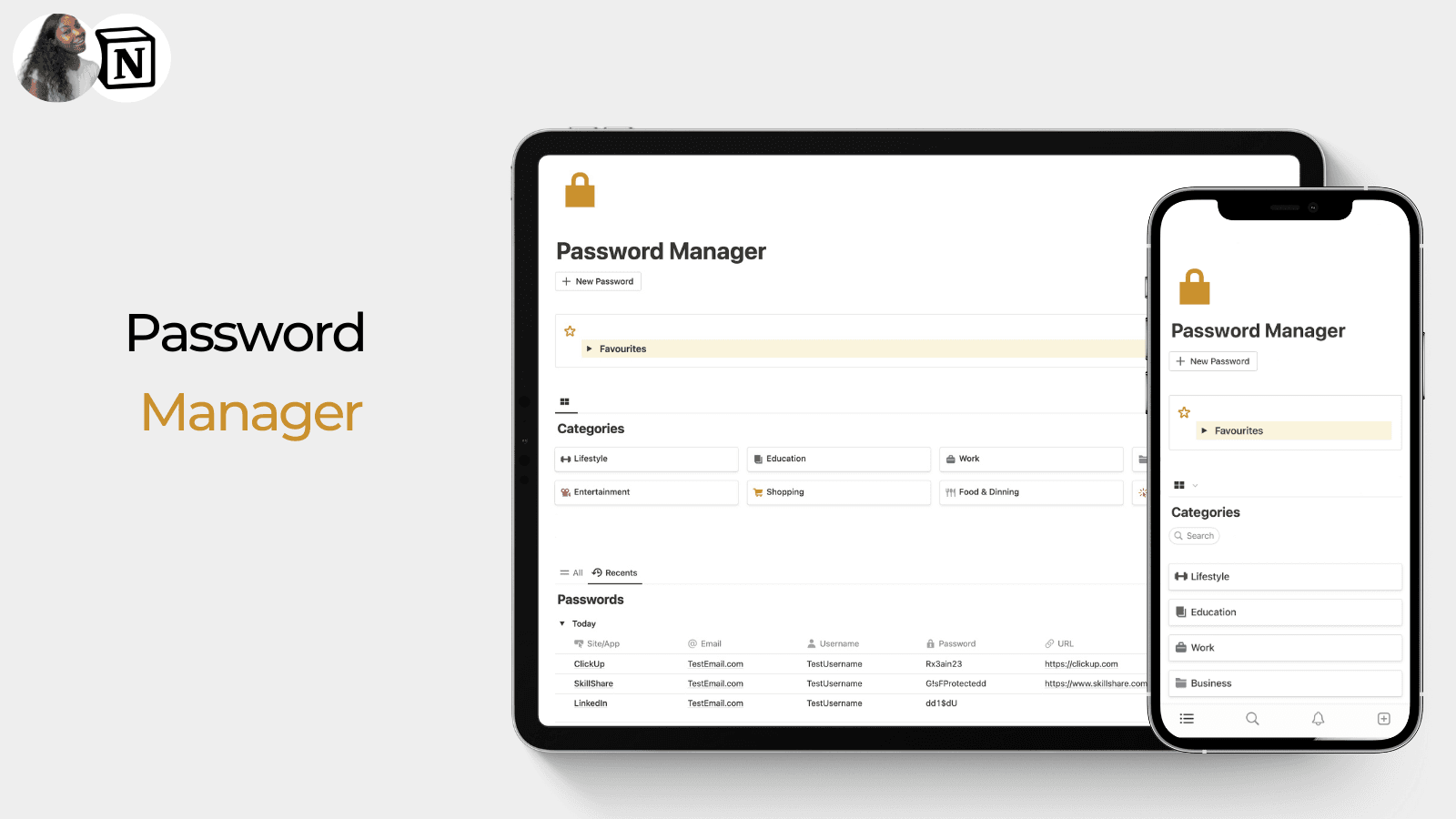 Password Manager - Notion Template - image 1