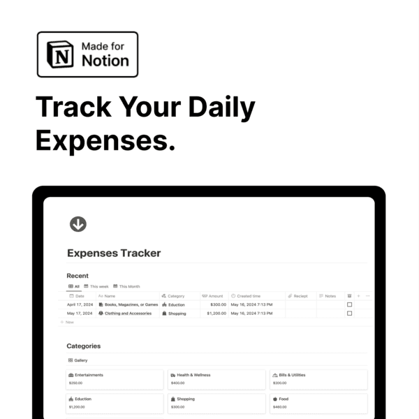 Expenses Tracker with notion