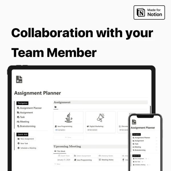 Group Assignment Planner for Student