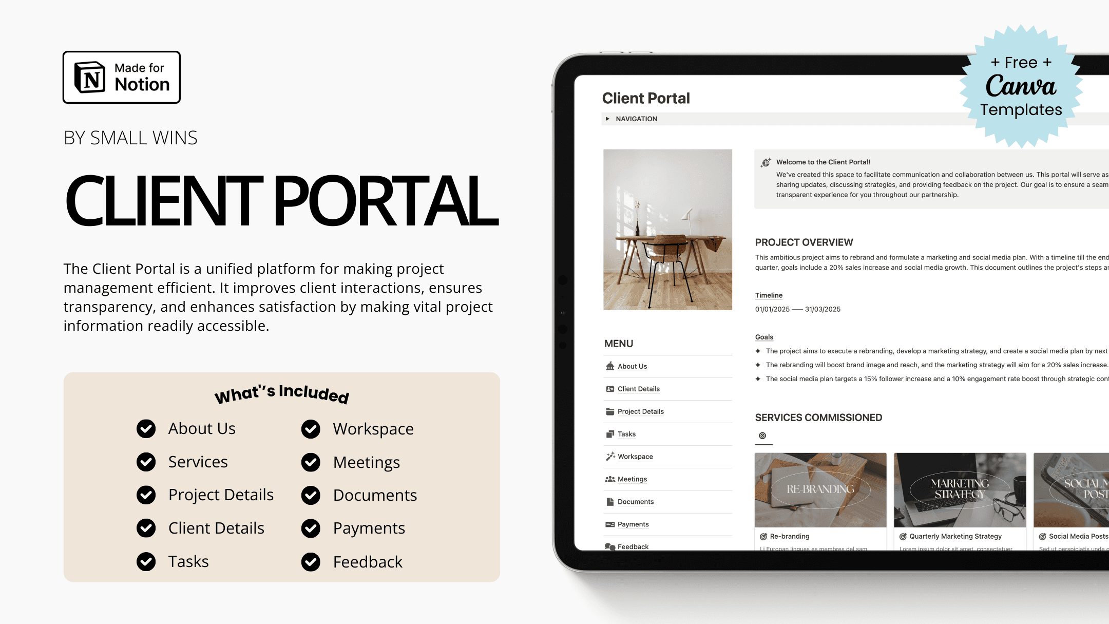 Client Portal Notion Template