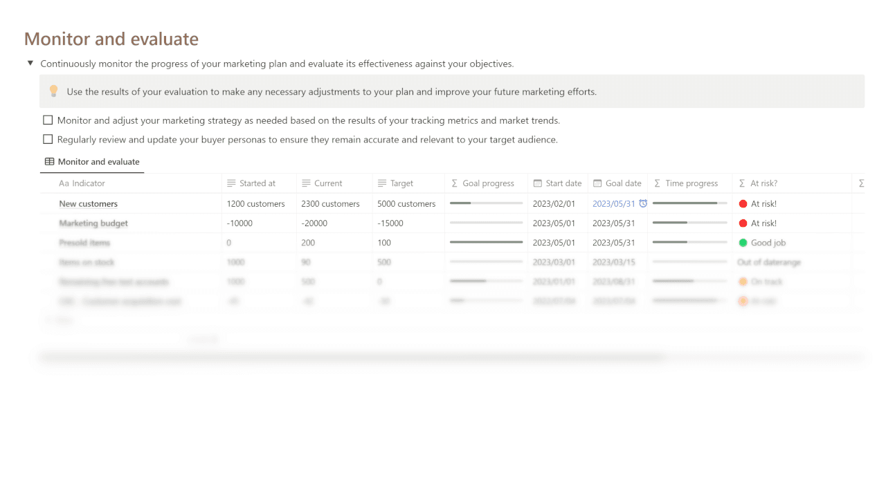 Marketing Plan  - A Notion Template - image 3