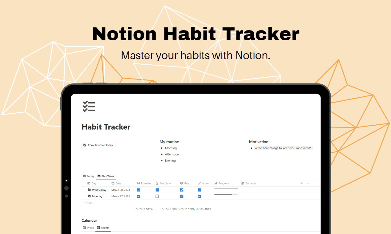 Habit Tracker a Notion Template - image 1