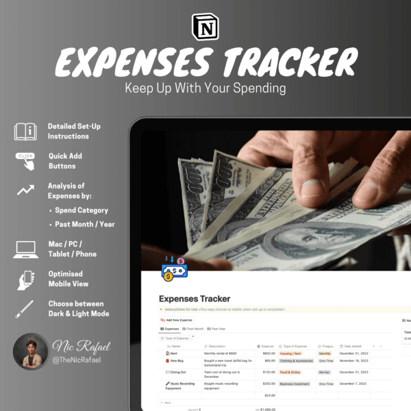Expenses Tracker: Keep Up With Your Spending