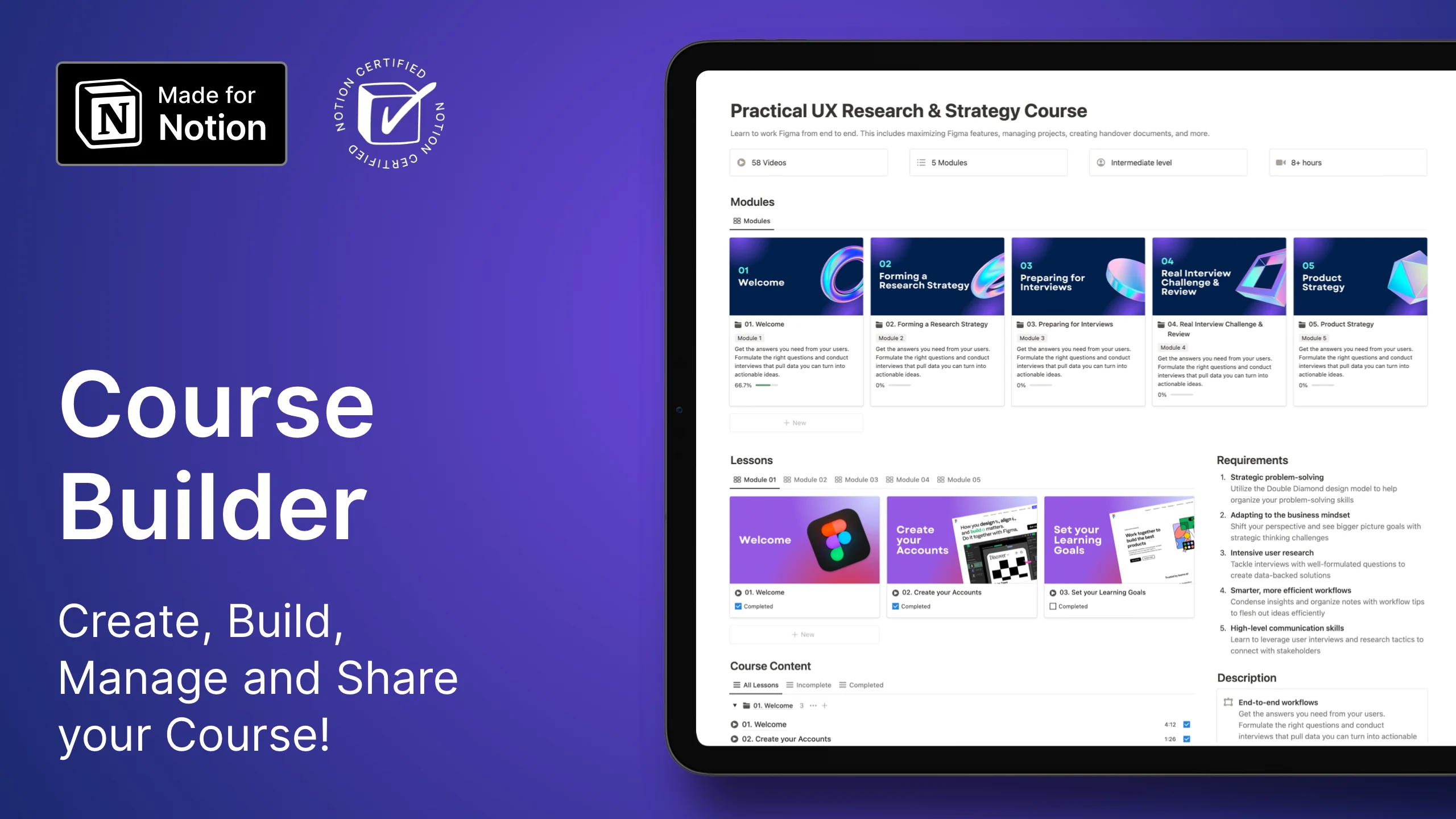 Course Builder Notion Template - image 1
