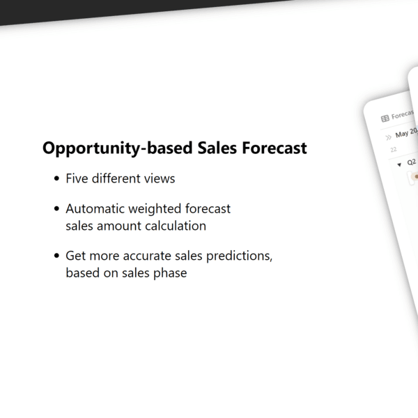 Opportunity-based Sales Forecast - A Notion Template