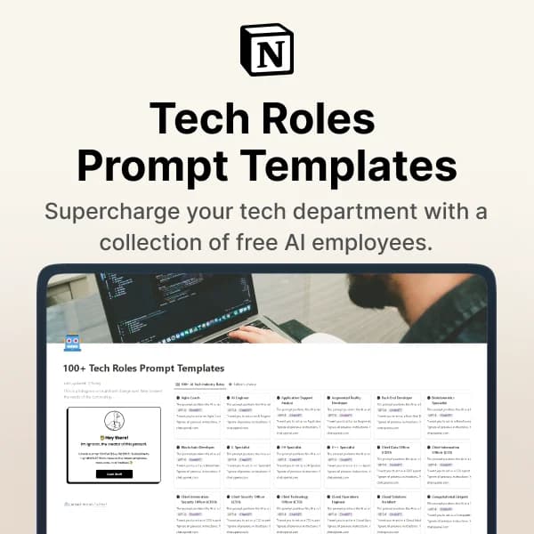 100+ Tech Roles Prompt Templates