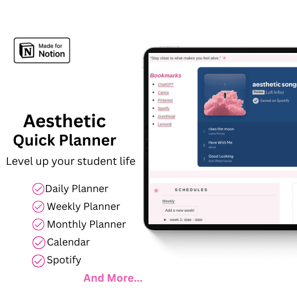 Quick Planner Notion Template