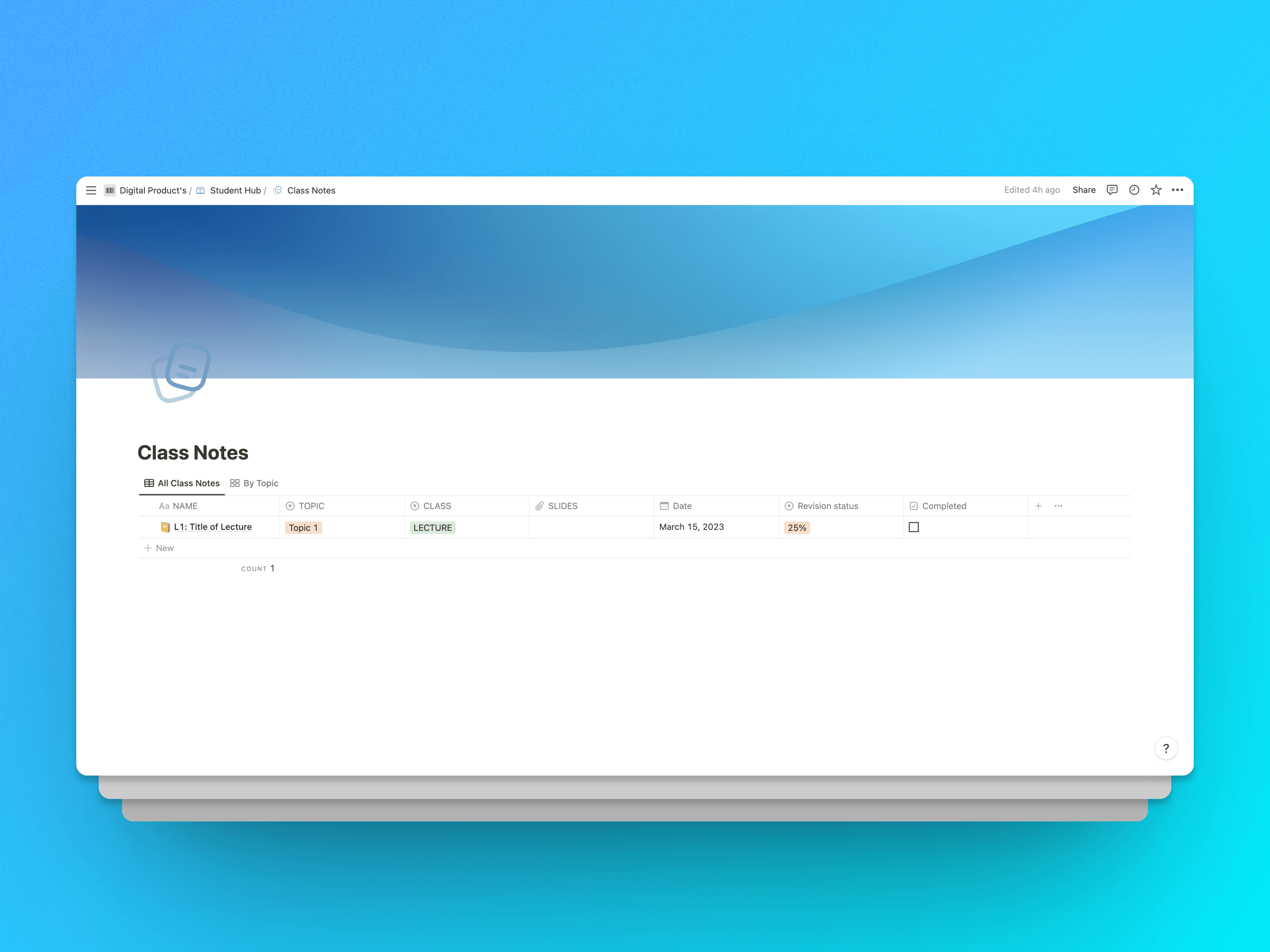 Student Hub: Your Comprehensive Notion Template for Academic Success - image 3