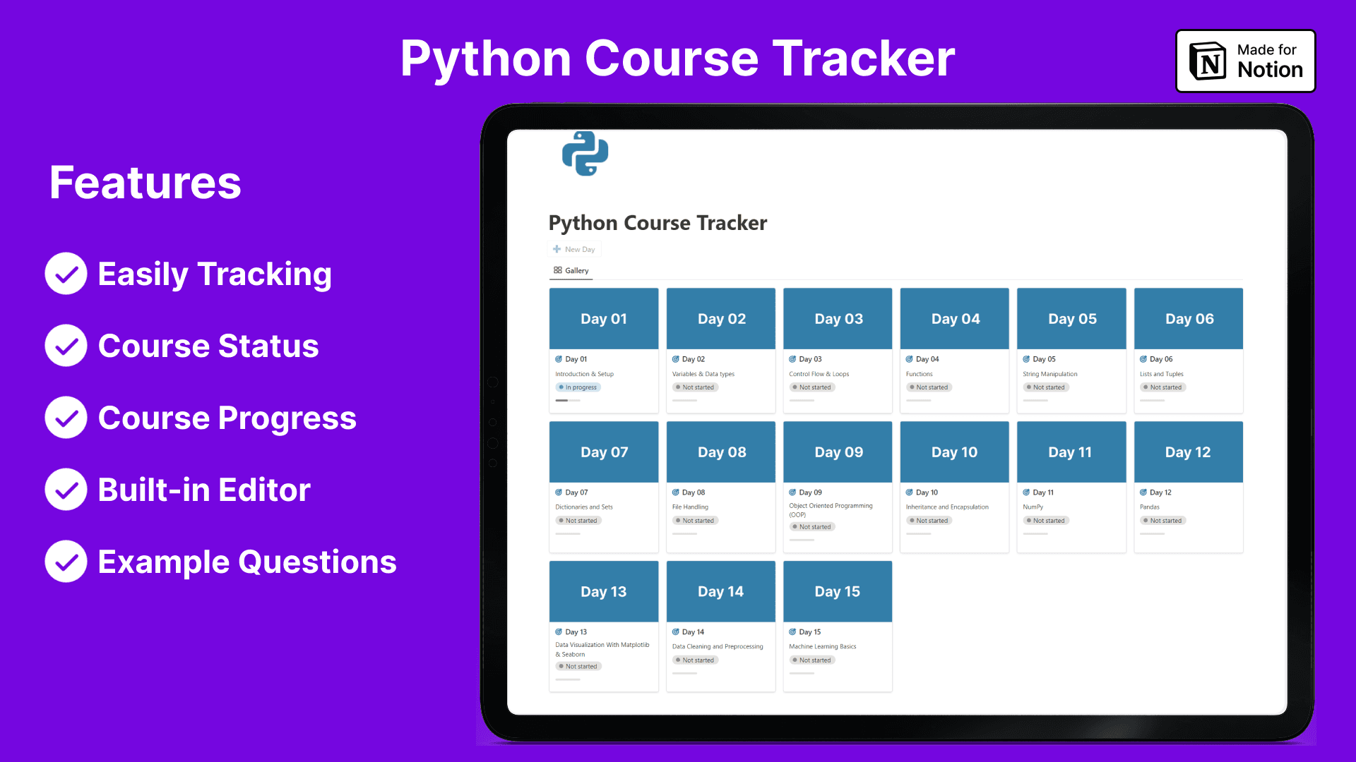 Python in 15 Days - Quick Learn with Notion Template - image 2