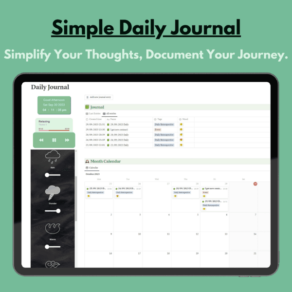 Simple Daily Journal
