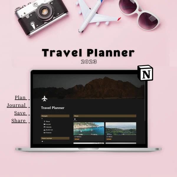 Digital Travel Planner: Notion Template for Productive Trip Organization