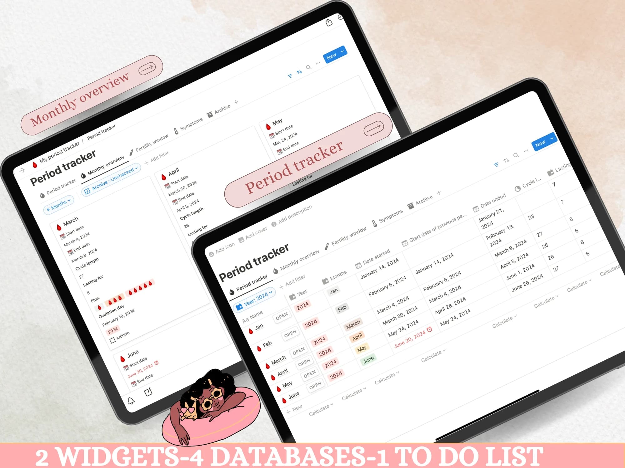 My period tracker notion template - image 3