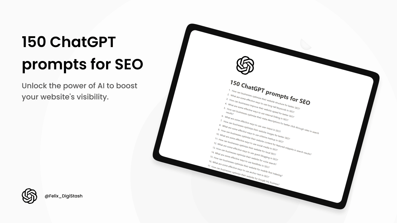 150 ChatGPT 4.0 prompts for SEO - image 2