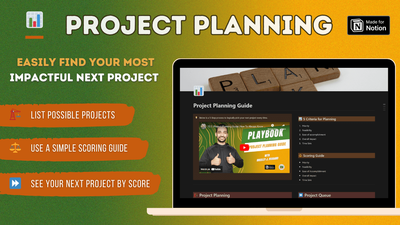 Notion 📊 Project Planning Guide: Score Your Projects