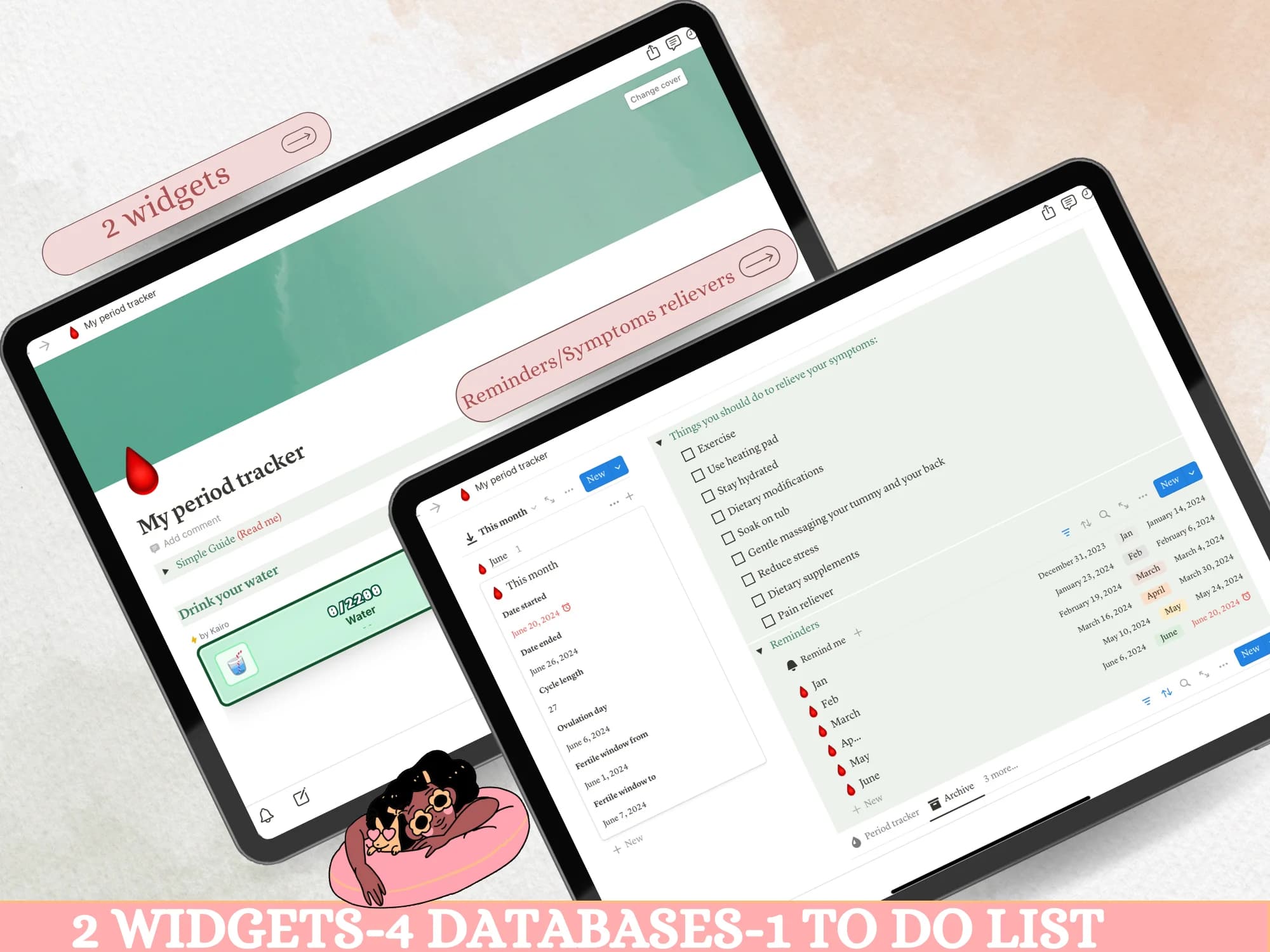My period tracker notion template - image 2