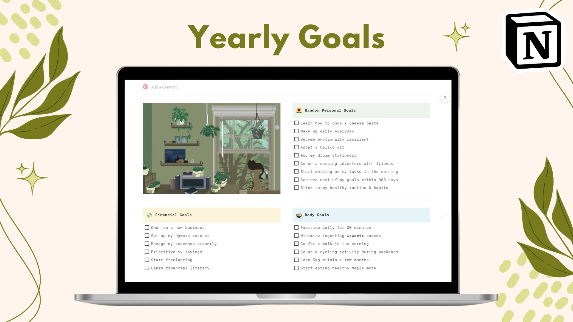 Goals Tracker with notion template - image 5