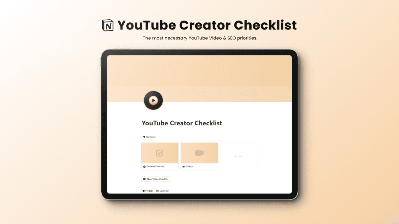 YouTube Creator Checklist With SEO - image 1