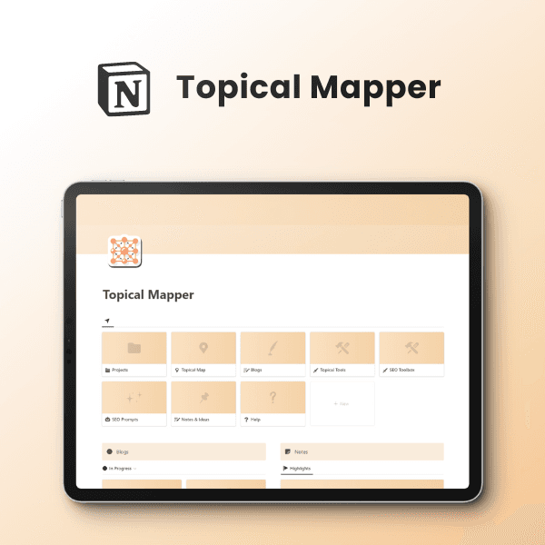 Topical Mapper: Notion Template for SEO