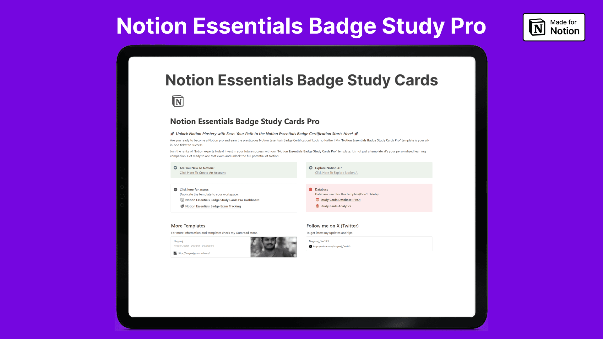 Notion Essentials Badge Study Cards Pro - image 1