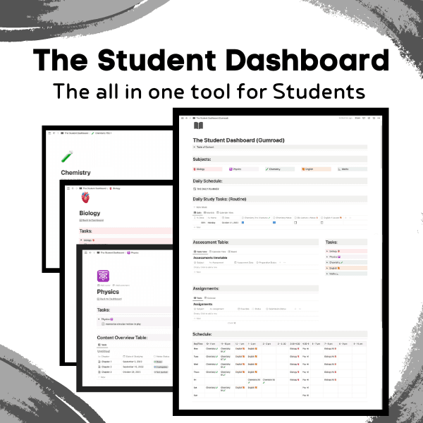 The Student Dashboard | Notion Template