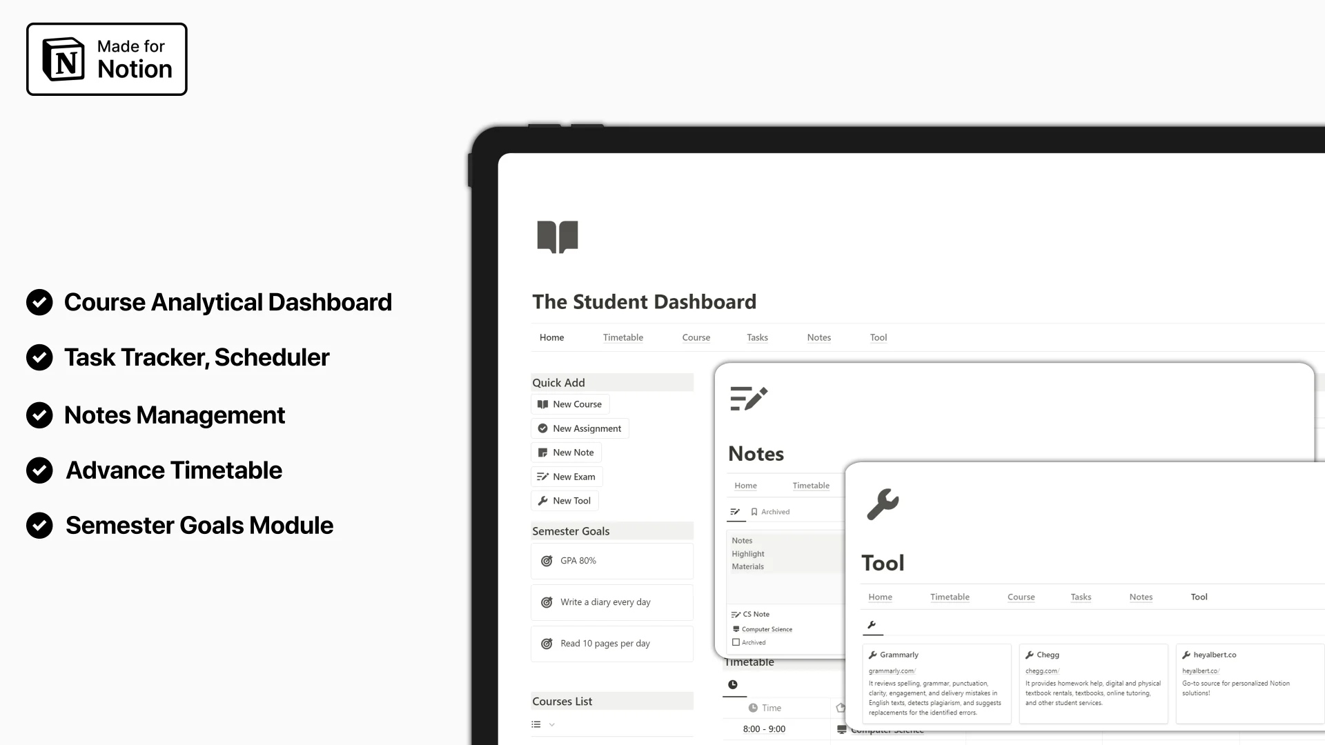 Minimalist Student Dashboard - image 2