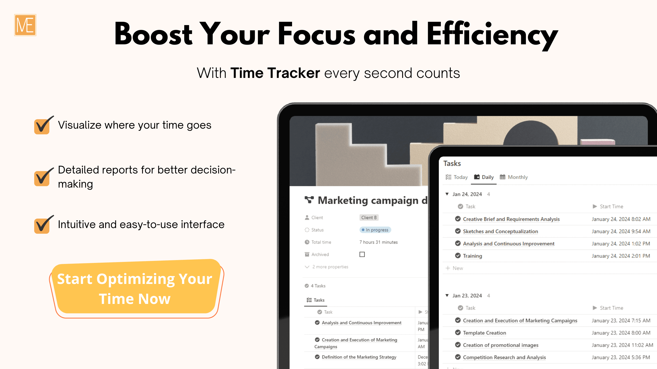 Time Tracker a Notion Template - image 3