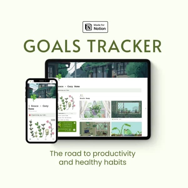 Goals Tracker with notion template
