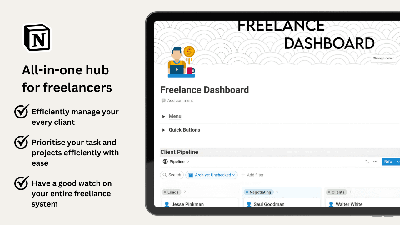 All-in-one Freelance Dashboard - image 3