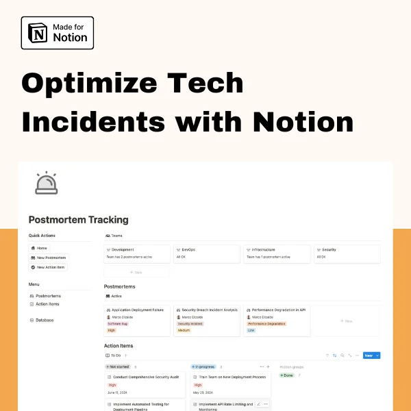 Postmortem Tracker a Notion Template