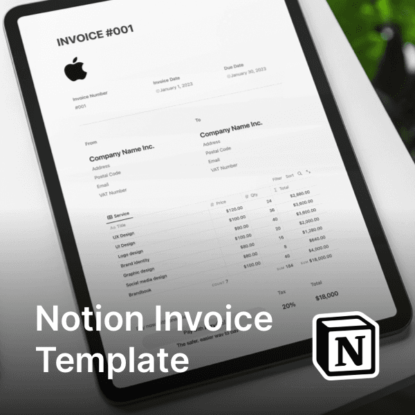 Notion Invoice Template for Free