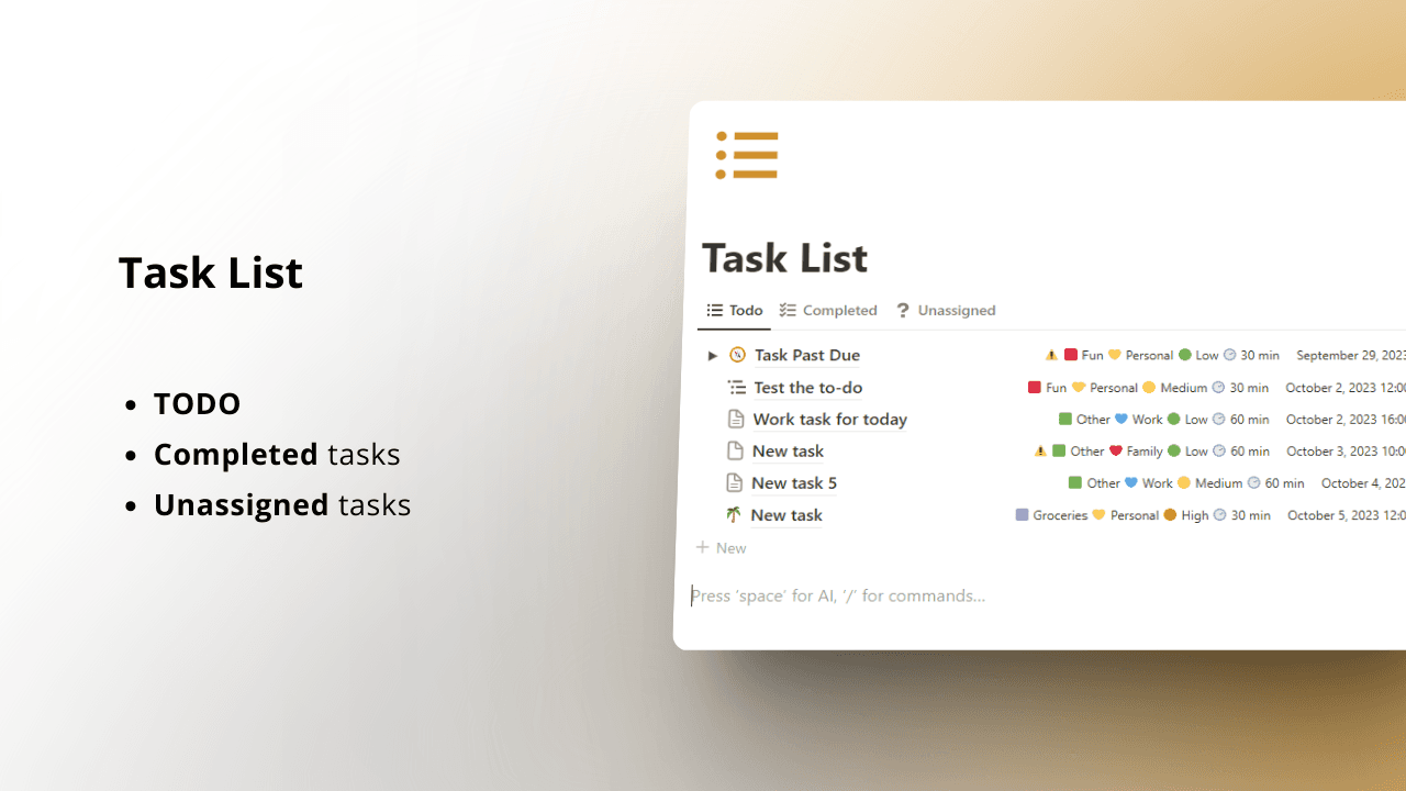 To Do Dashboard - A Notion Template - image 5