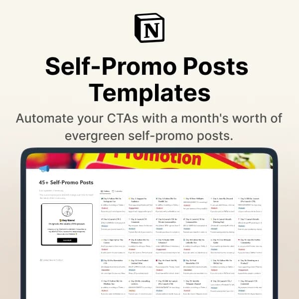 45+ Self-Promo Posts Templates