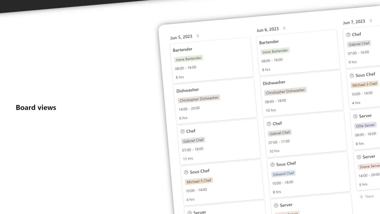 Employee schedule - A Notion Template - image 3