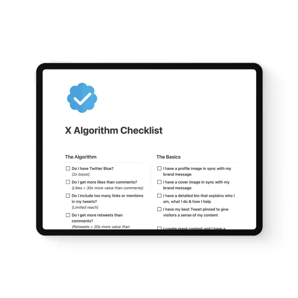 Twitter Algorithm Checklist