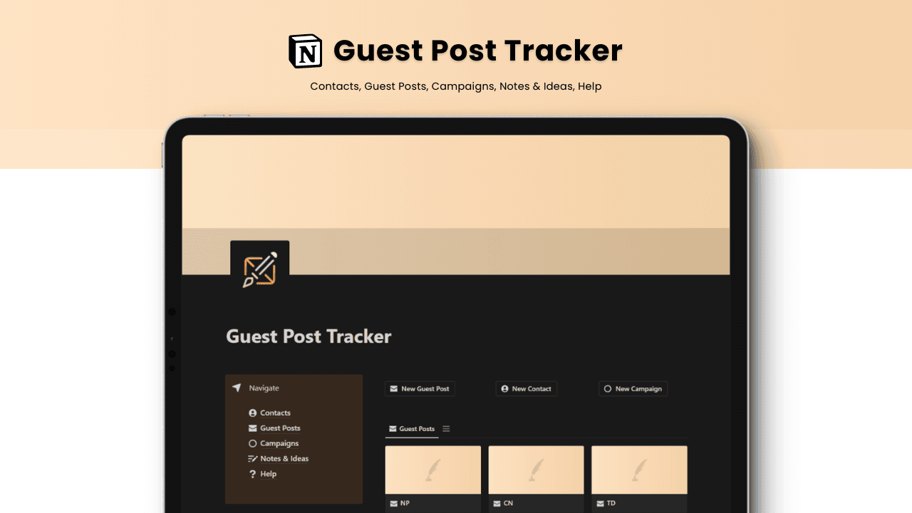 Guest Post Tracker: Notion Template for SEO - image 1